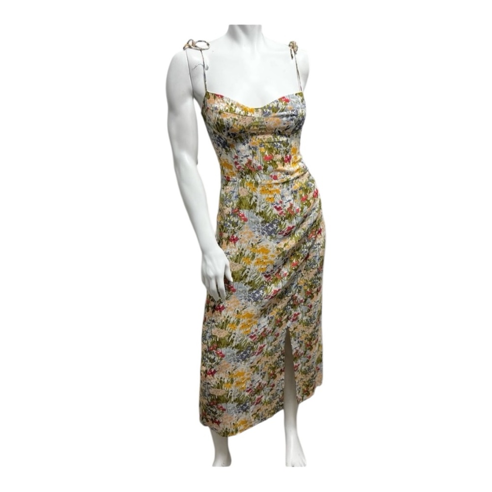REFORMATION Kourtney Floral Sleeveless High Slit Midi Dress Size 6P NWT - Picture 11 of 16